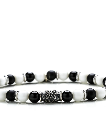 GERBA Bracciale Uomo Stone Collection Black and White 285