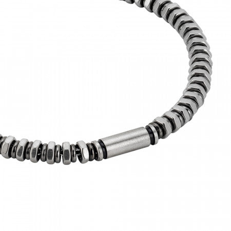 Bracciale Uomo BOCCADAMO MAN Ematite Galvanizzata Grigia