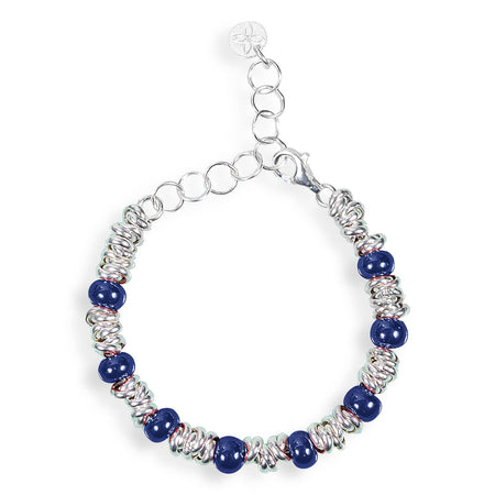 GERBA Bracciale Bambini Murrine Blu in Argento 925