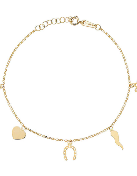 Bracciale Donna AMEN Oro 9kt Good luck, Portafortuna