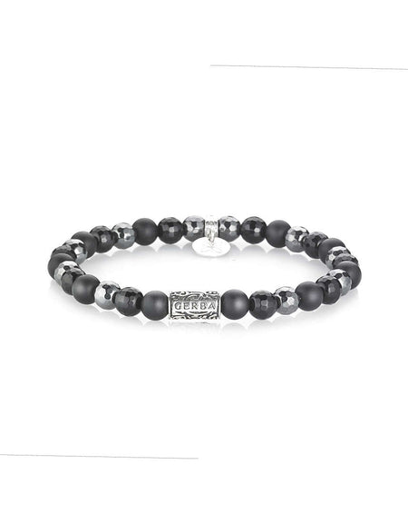 GERBA Bracciale Stone Collection Boris 539 con Onice ed Ematite in Argento 925