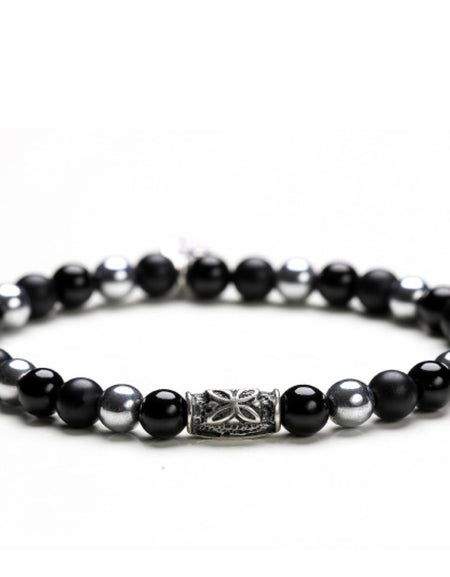 GERBA Bracciale Uomo Classic Stone Collection Black Silver 271