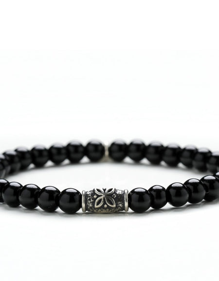 GERBA Bracciale Uomo Stone Collection Black Spirit 268 Onice Nera