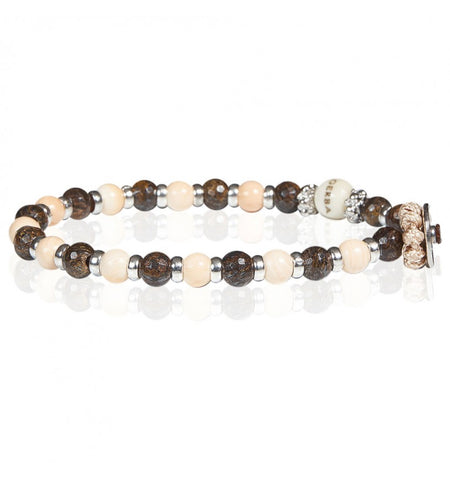 GERBA Bracciale Uomo Muslè 05 Bronzite e Conchiglia