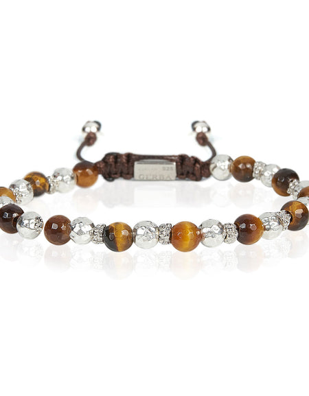 GERBA Bracciale Silver Stone 03 in Occhio di Tigre e Argento 925