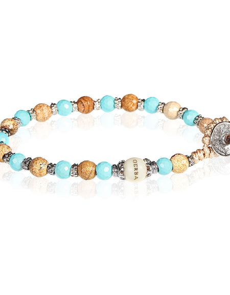 GERBA Bracciale Uomo Lab 052 Paesina e Turchese