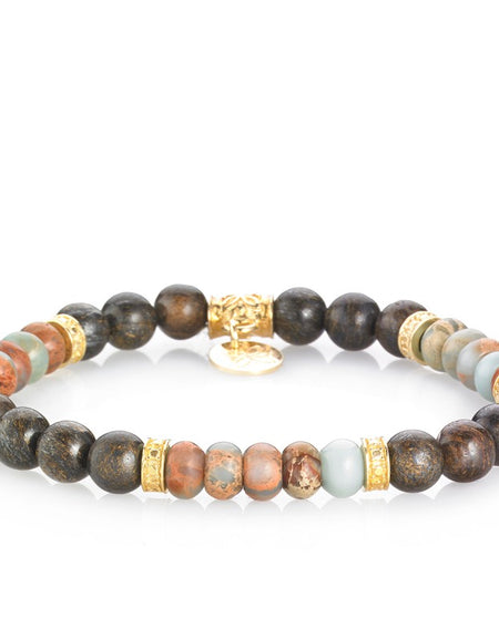 Bracciale Uomo GERBA JEWELS MORENO Argento 925 placcato oro giallo 18kt