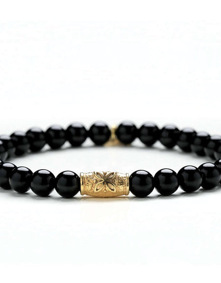 Bracciale Uomo GERBA JEWELS BLACK SPIRIT Gold Stone Collection Argento 925