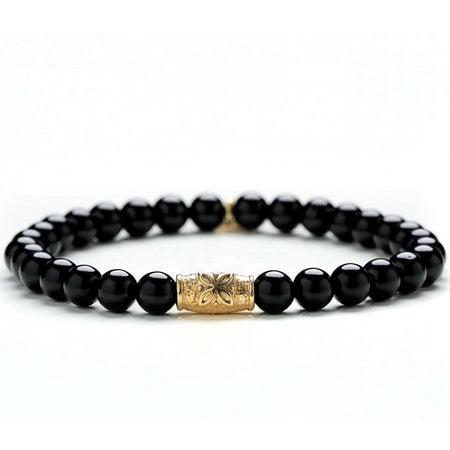 Bracciale Uomo GERBA JEWELS BLACK SPIRIT Gold Stone Collection Argento 925