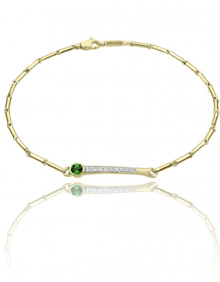 Bracciale CHIMENTO D-Bamboo Smeraldo e Diamanti in Oro Giallo 18kt