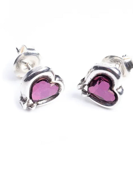 CICLÓN Orecchini Donna Cuori Cristalli Rosa