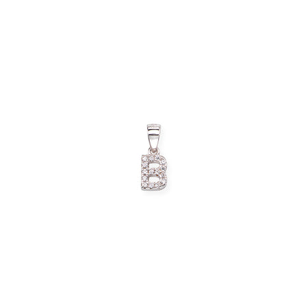 AMEN Pendente Lettera B con Zirconi in Argento 925
