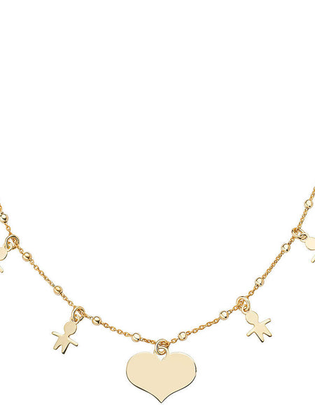 AMEN Collana Donna i Bobolini con Pendente Cuore e Bimbo