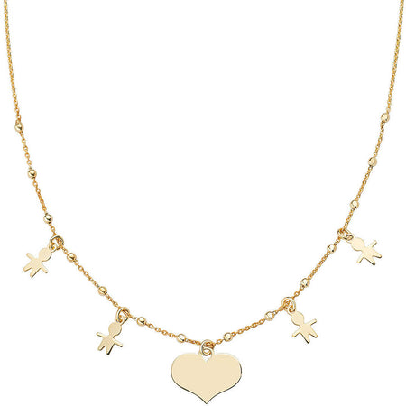 AMEN Collana Donna i Bobolini con Pendente Cuore e Bimbo