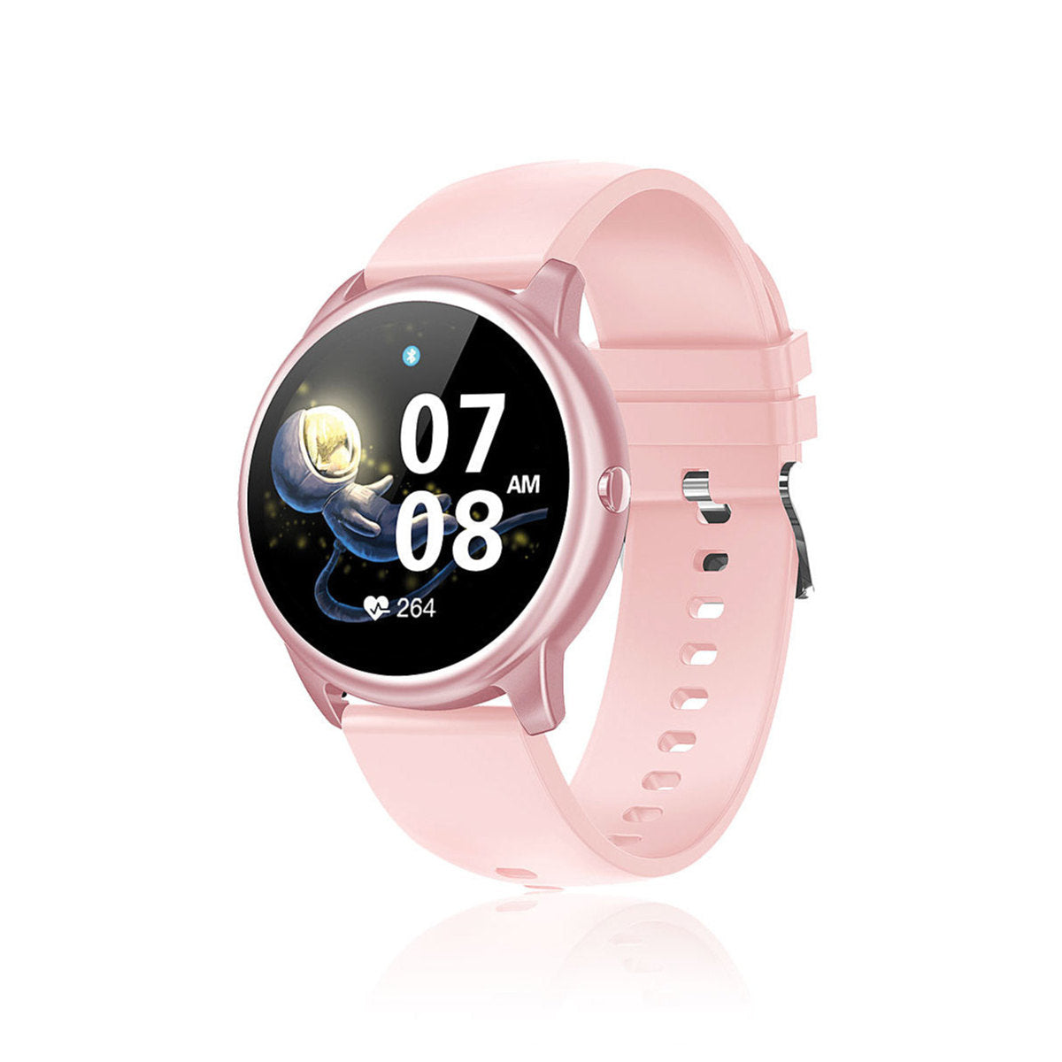 Smartwatch Donna DAVID LIAN Dubai con Cinturino in Silicone Rosa e Cassa Rosa