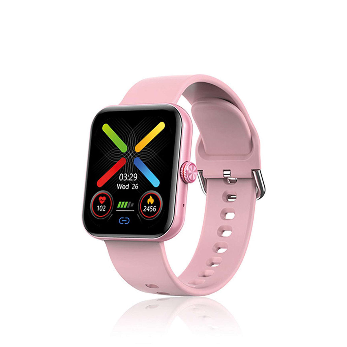 DAVID LIAN Smartwatch Donna New York con Cinturino in Silicone Rosa e Cassa Rosa