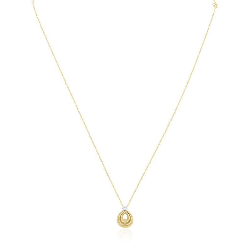 Collana ANNAMARIA CAMMILLI Serie Velaa Star in Oro Giallo Sunrise 18Kt con Pendente con Diamante