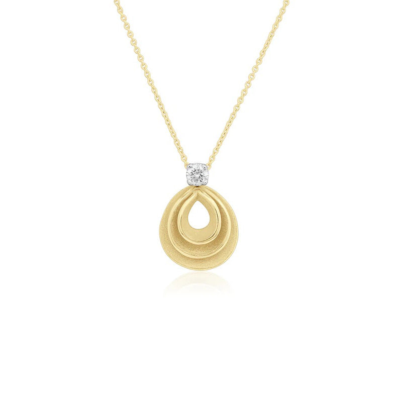 Collana ANNAMARIA CAMMILLI Serie Velaa Star in Oro Giallo Sunrise 18Kt con Pendente con Diamante