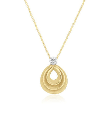Collana ANNAMARIA CAMMILLI Serie Velaa Star in Oro Giallo Sunrise 18Kt con Pendente con Diamante