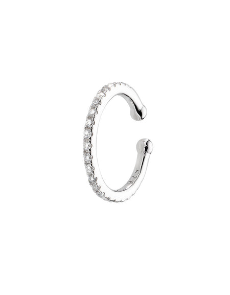 AMEN Monorecchino Ear Cuff con Zirconi Bianchi in Argento 925