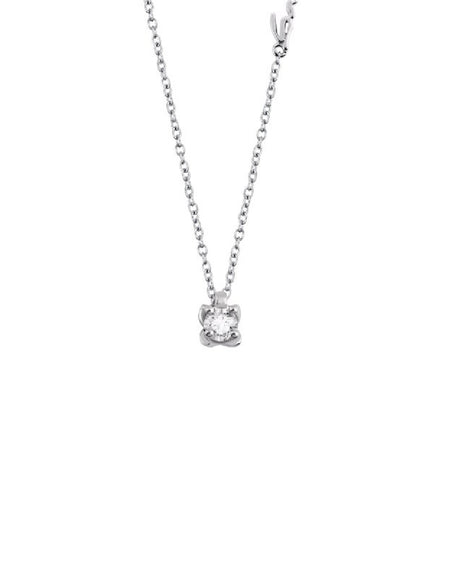 Collana donna SALVINI Petite Tresor in Oro bianco e punto luce Diamante 0,11ct