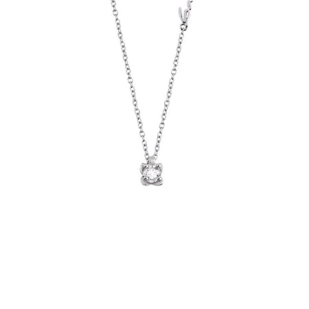 Collana donna SALVINI Petite Tresor in Oro bianco e punto luce Diamante 0,11ct