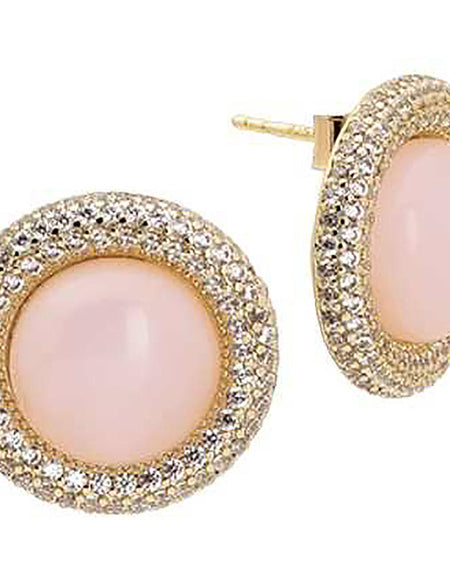 Orecchini donna BOCCADAMO SHARADA con cristallo cabochon rosa chiaro