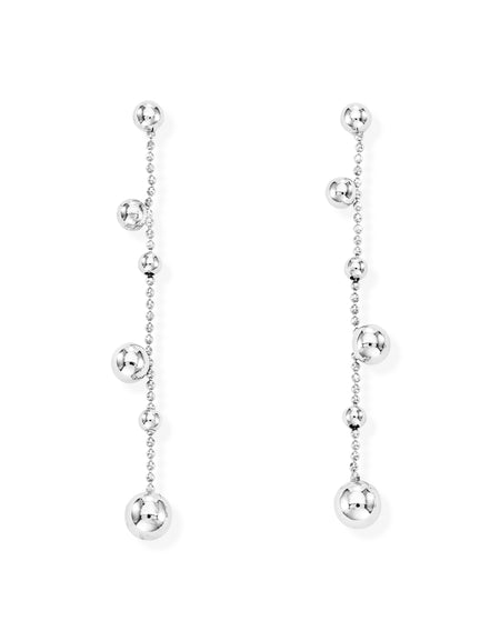 AMEN Orecchini Donna Pendenti con Sfere Rodio in Argento 925