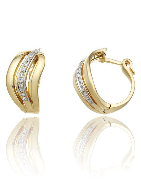 Orecchini Donna CHIMENTO STRETCH NUVOLA in Oro Giallo 18kt e Diamanti