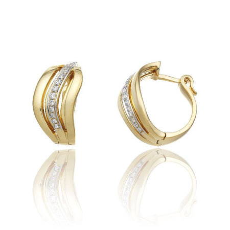 Orecchini Donna CHIMENTO STRETCH NUVOLA in Oro Giallo e Diamanti