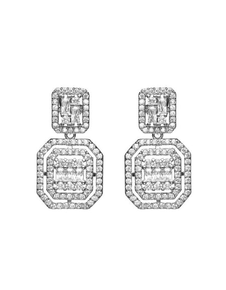 OTTAVIANI Orecchini Donna Pendenti Elegance con Zirconi Bianchi