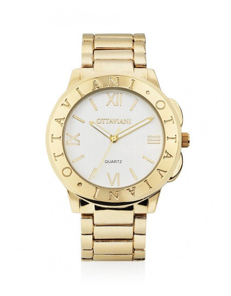 OTTAVIANI Orologio Donna Solo Tempo Quadrante Bianco e Numeri Romani