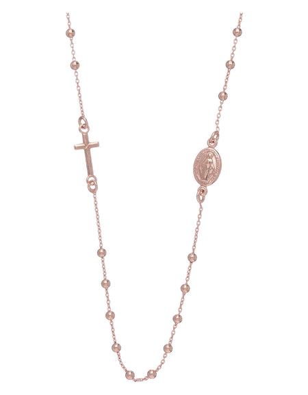 Collana AMEN Rosario Girocollo Rosé grani 2,5mm Argento 925