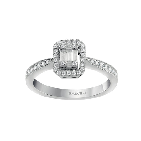 Anello Donna SALVINI Emerald Magia in oro Bianco 18kt con Diamanti