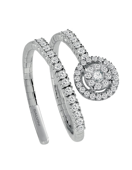 Anello Donna SALVINI Fantasia in Oro Bianco e Diamanti Daphne