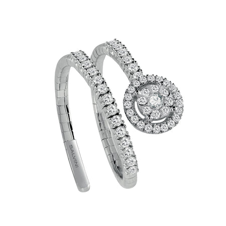 Anello Donna SALVINI Fantasia in Oro Bianco e Diamanti Daphne