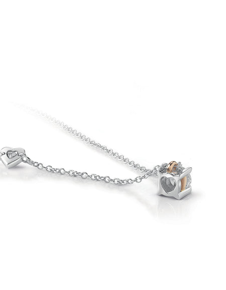 Collana Donna SALVINI Battito Punto Luce Diamante in Oro Bianco e Rosa 18kt