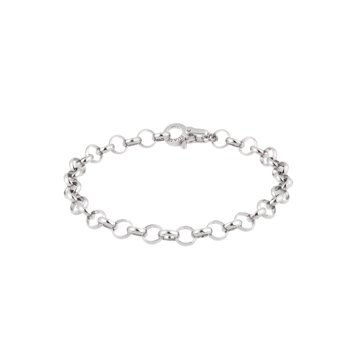 SUALI Bracciale Unisex Componibile Maglia Rolò in Argento 925